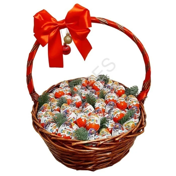 Корзина киндеров С новым годом!