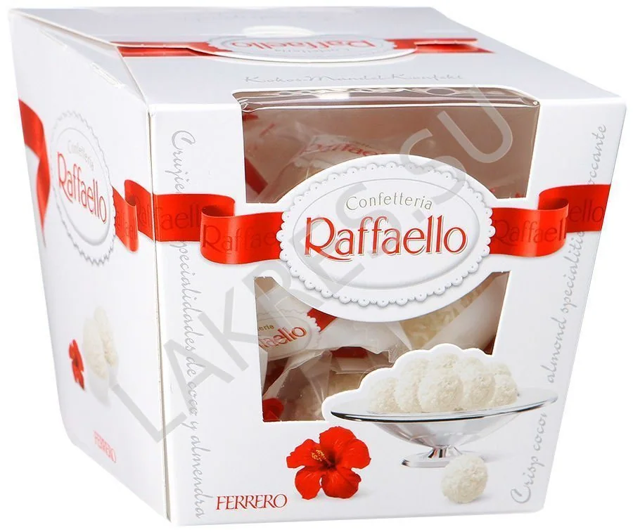 Конфеты Raffaello с миндальным орехом в кокосовой обсыпке 150 г