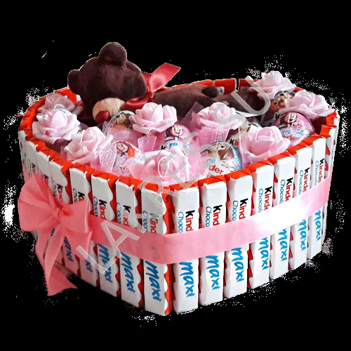 Сердце с мишкой Choco